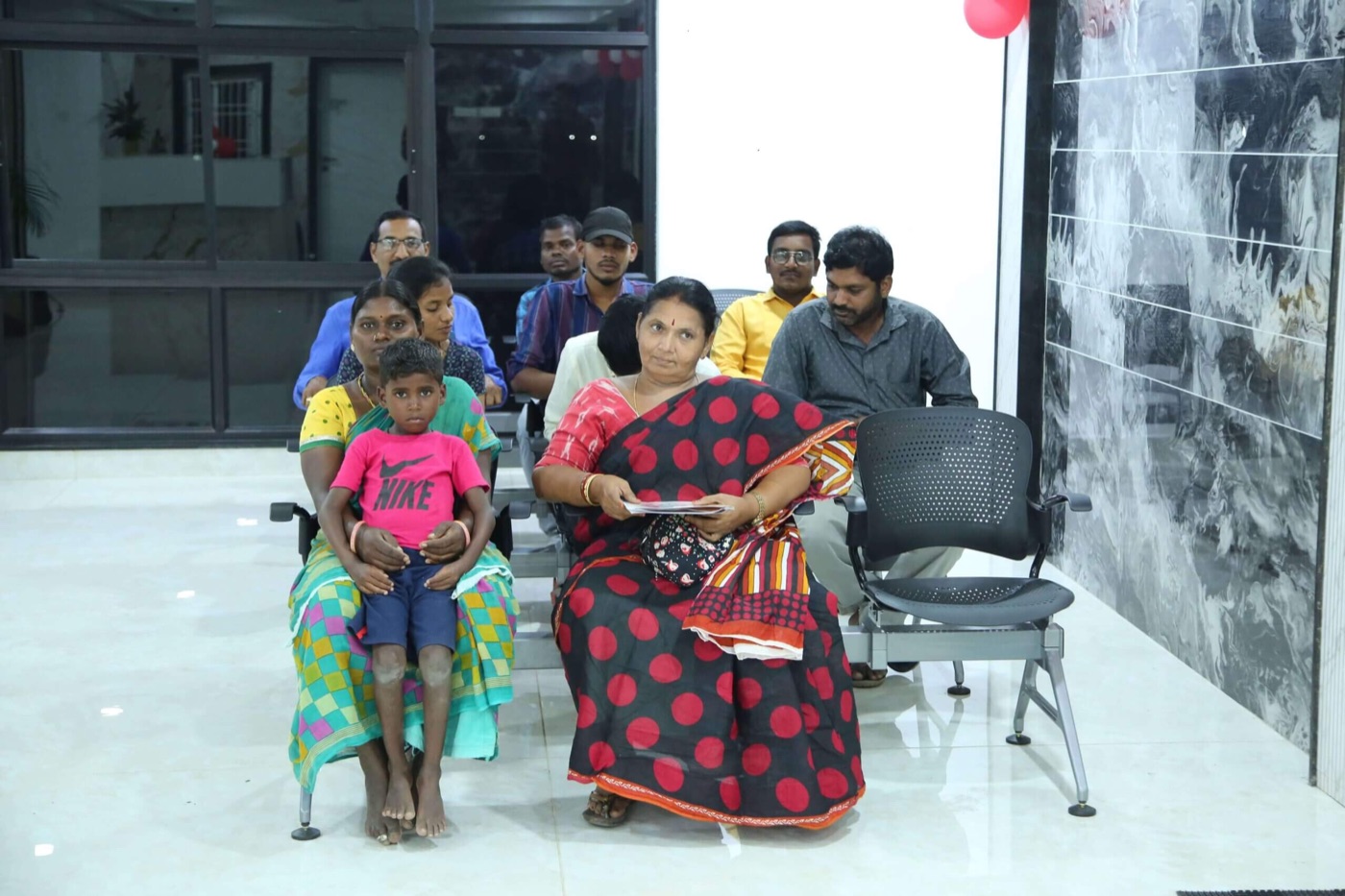 Patients in the waiting area